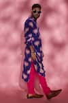 Esha L Amin_Purple Modal Lotus Cowl Draped Kurta _Online_at_Aza_Fashions