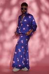 Esha L Amin_Purple Modal Lotus Pant _Online_at_Aza_Fashions