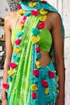 Buy_Etasha by Asha Jain_Blue Drape- Gajji Silk Embellished Gota Crepe Dhoti Pant Saree Set_Online_at_Aza_Fashions