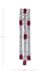 Buy_Moh-Maya by Disha Khatri_Silver Plated Crystals, Stones Long Earrings _Online_at_Aza_Fashions