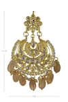 Buy_Just Shradhas_Gold Plated Beads, Stones Kundan Chandbalis _Online_at_Aza_Fashions
