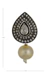 Shop_Just Shradha's_Gold Plated Crystal Drop Studs_Online_at_Aza_Fashions