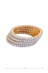 Shop_Moh-Maya By Disha Khatri_Gold Plated Crystals Bangles Set Of 4 _Online_at_Aza_Fashions