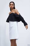 Echostudio_Black Cotton One Shoulder Off Dress _Online_at_Aza_Fashions