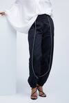 Echostudio_Black Cotton Lycra Na Jogger Pants  _at_Aza_Fashions