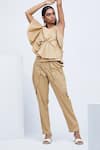 Echostudio_Beige Cotton Na Pants  _Online_at_Aza_Fashions