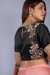 Buy_Ekru_Peach Chanderi Boat Embroidered Crop Top Palazzo Set _Online_at_Aza_Fashions