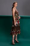 Alpona Designs By Soham Acharya Green Cotton Silk Bird, Floral V Neck Print Sleeveless Dress Online at Aza Fashions Alpona Designs By Soham Acharya_Green Cotton Silk Bird, Floral V Neck Print Sleeveless Dress _Online_at_Aza_Fashions