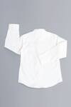 Shop_Partykles_White Cotton Satin Embroidered Shirt _at_Aza_Fashions