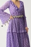 Buy_Itrh_Purple Georgette Bandhani Ruffle Charu Maxi Dress _Online_at_Aza_Fashions