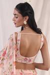 Shop_Esha Koul_Pink Chanderi Embroidered Floral Motifs Scoop Neck Sleeveless Blouse _at_Aza_Fashions