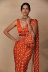 Buy_Esha Koul_Orange Printed Tassel Potli Bag _at_Aza_Fashions