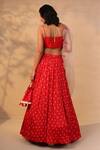 Shop_Esha Koul_Red Printed Tassel Potli Bag _at_Aza_Fashions