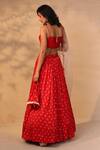 Esha Koul_Red Printed Tassel Potli Bag _Online_at_Aza_Fashions