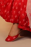 Esha Koul_Red Printed Modal Satin Juttis _Online_at_Aza_Fashions