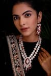 Buy_Ekathva Jaipur_Polki Studded Multi-strand Necklace Jewellery Set_at_Aza_Fashions
