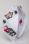 Shop_ELAA_White Embroidered Hairband_at_Aza_Fashions