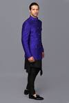 Buy_Seven_Black Silk Bandhgala And Kurta Set _Online_at_Aza_Fashions