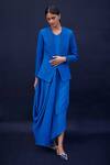 Buy_AMPM_Blue Wool Gm Alena Cord Embroidered Jacket_at_Aza_Fashions