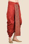 Aryavir Malhotra_Maroon Dupion Silk Embroidered Dhoti Pant_Online_at_Aza_Fashions