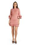 Buy_Emblaze_Pink Suede High Short Dress_at_Aza_Fashions