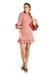 Emblaze_Pink Suede High Short Dress_Online_at_Aza_Fashions