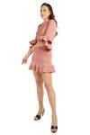 Buy_Emblaze_Pink Suede High Short Dress_Online_at_Aza_Fashions