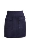 Emblaze_Blue Suede Skirt_Online_at_Aza_Fashions
