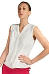 Buy_Emblaze_White Viscose V Neck Sleeveless Top _Online_at_Aza_Fashions