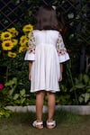 Shop_LittleCheer_White Floral Vines Embroidered Dress For Girls_at_Aza_Fashions