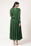 Shop_Dot_Green Cotton Round Anarkali Kurta _at_Aza_Fashions