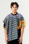 Buy_Siddhant Agrawal_Multi Color Poly Banana Crepe Tassels Genuine Leather Collar Ennui Kaftan _at_Aza_Fashions