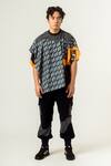 Buy_Siddhant Agrawal_Multi Color Poly Banana Crepe Tassels Genuine Leather Collar Ennui Kaftan _Online_at_Aza_Fashions