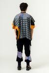 Shop_Siddhant Agrawal_Multi Color Poly Banana Crepe Tassels Genuine Leather Collar Ennui Kaftan _at_Aza_Fashions