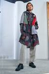 Shop_Urvashi Kaur_Multi Color Organic Cotton Spread Collar Jacket _at_Aza_Fashions