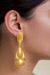 Shop_Zariin_22kt Cutout Drop Earrings_at_Aza_Fashions