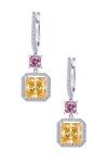 Buy_DIOSA PARIS JEWELLERY_Silver Plated Swarovski Zirconia Geometric Danglers _at_Aza_Fashions