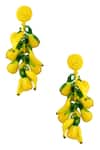 Buy_Raya by Vijeta R_Yellow Beads Banana Bunch Fruit Earrings _at_Aza_Fashions