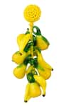 Shop_Raya by Vijeta R_Yellow Beads Banana Bunch Fruit Earrings _at_Aza_Fashions