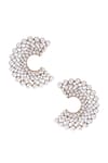 Buy_Raya by Vijeta R_Gold Plated Pearl Studded Hoops _at_Aza_Fashions