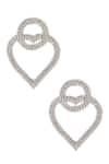 Buy_Raya by Vijeta R_Silver Plated Crystal Heartful Statement Earrings  _at_Aza_Fashions