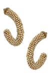 Buy_Raya by Vijeta R_Gold Plated Beads Matte Tiny Hoops_at_Aza_Fashions