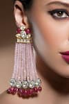 Buy_Joules by Radhika_Kundan Polki Chandeliers Earrings_at_Aza_Fashions