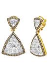 The Alchemy Studio_Black Diamonds, Stones Triangle Uncut Danglers _Online_at_Aza_Fashions