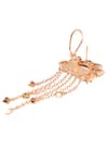 Esme by Aashna Dalmia_Gold Plated Crystal Chain Brooch _Online_at_Aza_Fashions