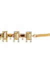 Esme By Aashna Dalmia_Gold Plated Crystal Geometric Choker _Online_at_Aza_Fashions