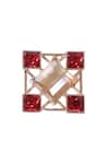 Esme By Aashna Dalmia_Gold Plated Embellished Geometric Crystal Stud Earrings _Online_at_Aza_Fashions