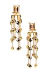 Buy_Esme By Aashna Dalmia_Gold Plated Embellished Crystal Geometric Chandeliers _at_Aza_Fashions