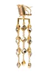 Esme By Aashna Dalmia_Gold Plated Embellished Crystal Geometric Chandeliers _Online_at_Aza_Fashions