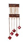 Esme by Aashna Dalmia_Gold Plated Embellished Crystal Geometric Danglers _Online_at_Aza_Fashions
